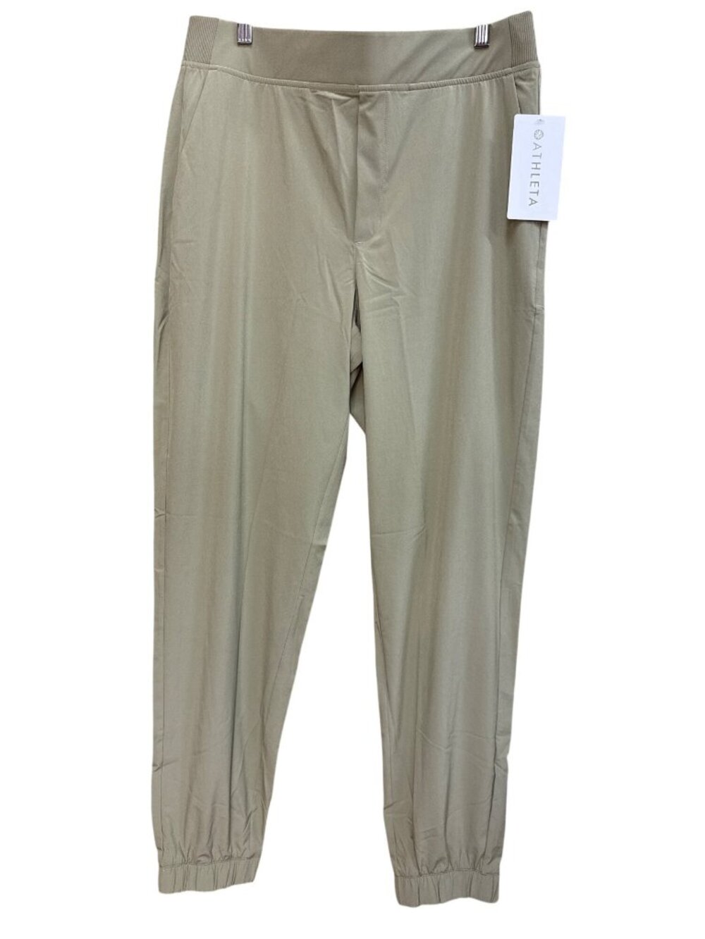 Athleta Brooklyn Jogger Pants Featherweight Stretch Olive Green Size 14 Tall NWT